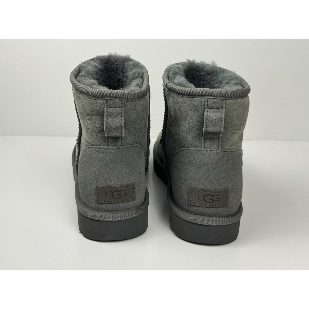 UGG Classic Mini II Sheepskin Wool Boots Women's Size 11 Grey W/1016222 - Picture 2 of 7